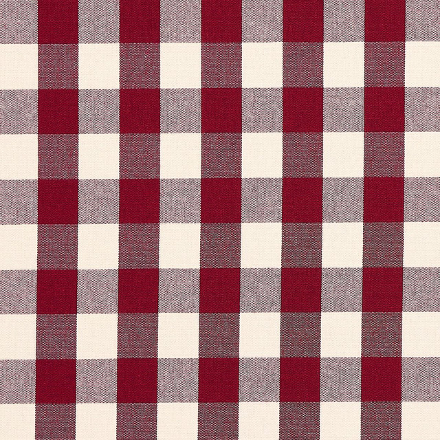 Schumacher Fabric Dutton Buffalo Check Crimson 82943 Luxe Lodge 27.5" - My Fabric Connection - Schumacher Fabric Dutton Buffalo Check Crimson 82943 Luxe Lodge 27.5" - My Fabric Connection -