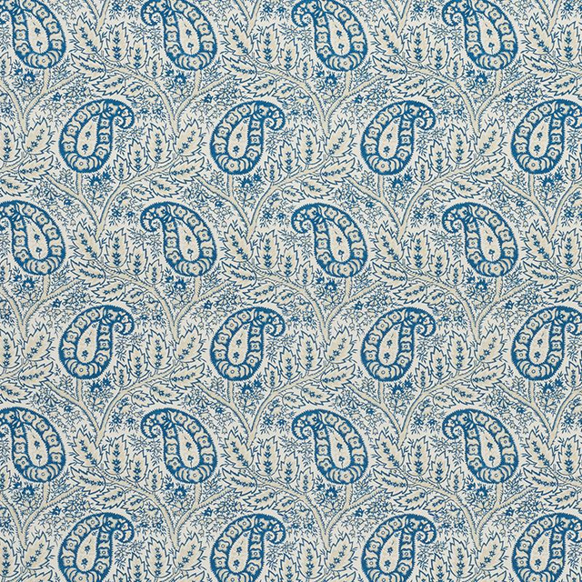 Schumacher Fabric Whittaker Paisley Indigo 1297002 Classic Prints 7.75" - My Fabric Connection -
