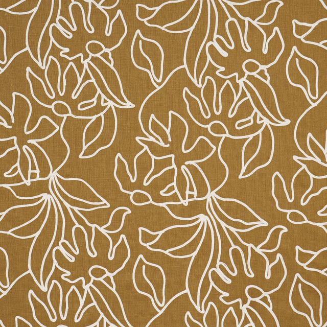 Schumacher Fabric Lola Embroidery Saffron 84411 Mesa 16.88" - My Fabric Connection -