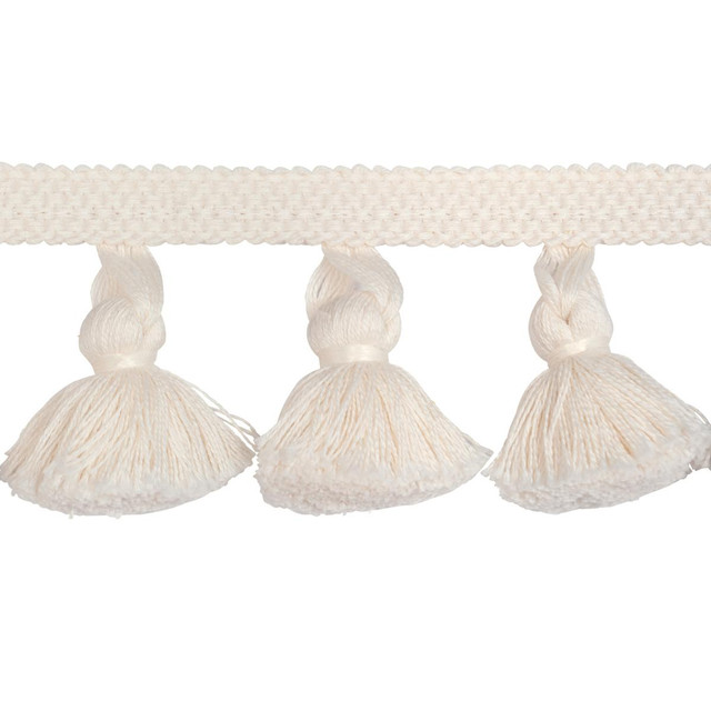Schumacher Trim Cotton Tassel Fringe Ivory 84690 Ashbury - My Fabric Connection - Schumacher Trim Cotton Tassel Fringe Ivory 84690 Ashbury - My Fabric Connection -