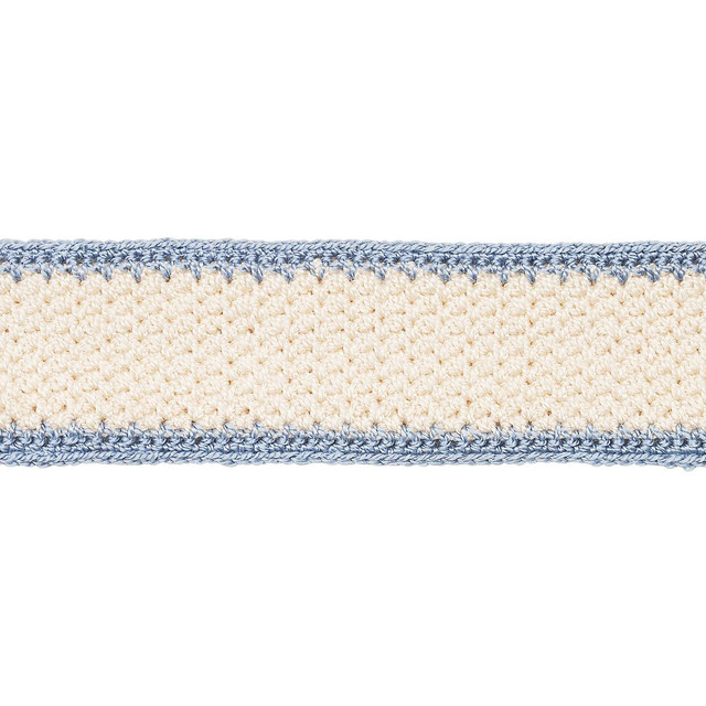 Schumacher Trim Sylvia Crochet Tape Cornflower 82672 New Old-Fashioned - My Fabric Connection - Schumacher Trim Sylvia Crochet Tape Cornflower 82672 New Old-Fashioned - My Fabric Connection -
