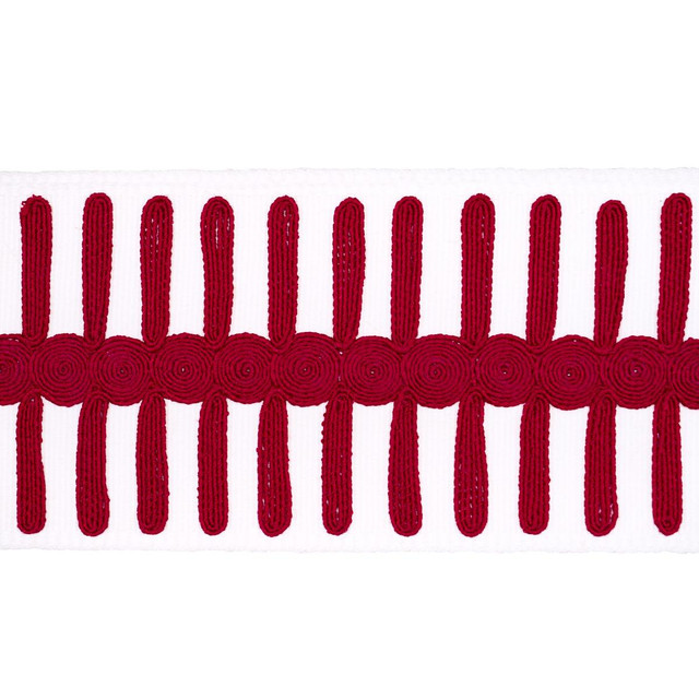 Schumacher Trim Castille Tape Red 70748 Perennial Favorite Trims - My Fabric Connection -