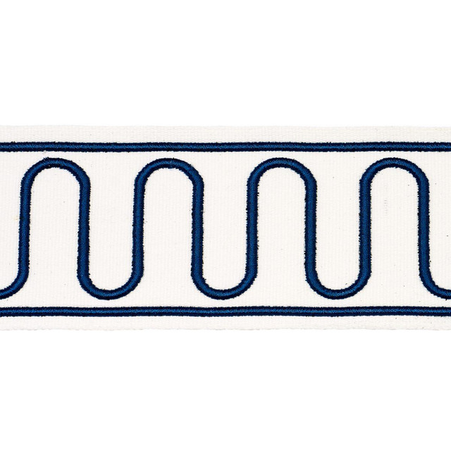 Schumacher Trim Royere Scroll Marine 84620 Paloma Contreras Trims 3.0" - My Fabric Connection - Schumacher Trim Royere Scroll Marine 84620 Paloma Contreras Trims 3.0" - My Fabric Connection -