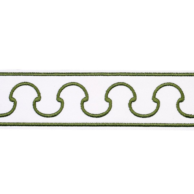 Schumacher Trim Grenelle Green 84561 Paloma Contreras Trims 2.5" - My Fabric Connection - Schumacher Trim Grenelle Green 84561 Paloma Contreras Trims 2.5" - My Fabric Connection -