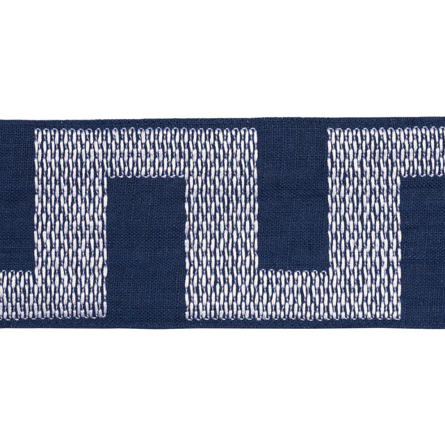 Schumacher Trim Matrix Tape Navy 79933 Perennial Favorite Trims 3.75" - My Fabric Connection - Schumacher Trim Matrix Tape Navy 79933 Perennial Favorite Trims 3.75" - My Fabric Connection -