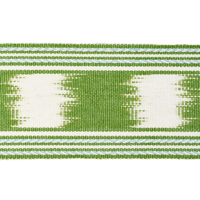 Schumacher Trim Banyan Ikat Tape Leaf 79303 Perennial Favorite Trims 4.25" - My Fabric Connection - Schumacher Trim Banyan Ikat Tape Leaf 79303 Perennial Favorite Trims 4.25" - My Fabric Connection -