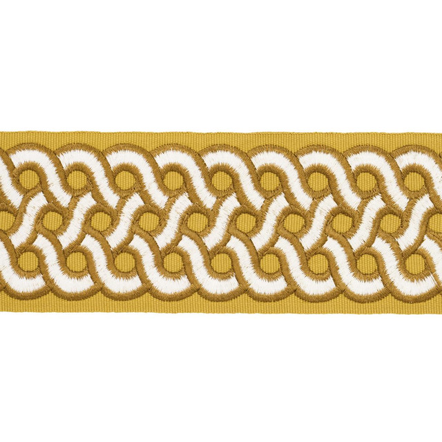 Schumacher Trim Mandeville Tape Goldenrod 77156 Perennial Favorite Trims 2.5" - My Fabric Connection - Schumacher Trim Mandeville Tape Goldenrod 77156 Perennial Favorite Trims 2.5" - My Fabric Connection -