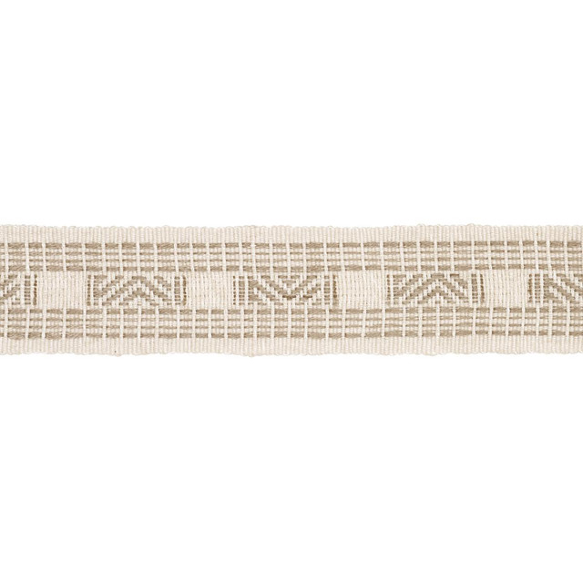 Schumacher Trim Nael Linen Cotton Tape Oyster 83981 Patterson Flynn 1.88" - My Fabric Connection - Schumacher Trim Nael Linen Cotton Tape Oyster 83981 Patterson Flynn 1.88" - My Fabric Connection -