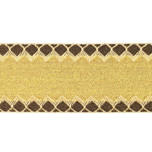 Schumacher Trim Allure Metallic Tape Gold 83562 Statement Trims 2.25" - My Fabric Connection -