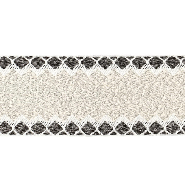 Schumacher Trim Allure Metallic Tape Silver 83560 Statement Trims 2.25" - My Fabric Connection -