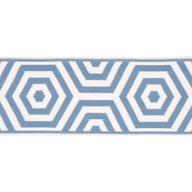 Schumacher Trim Bees Knees Indoor/Outdoor Tape Sky 82453 Mary Mcdonald 5.0" - My Fabric Connection - Schumacher Trim Bees Knees Indoor/Outdoor Tape Sky 82453 Mary Mcdonald 5.0" - My Fabric Connection -