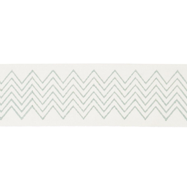 Schumacher Trim Leora Hand Blocked Tape Narrow Sky 181380 Jacaranda 2.75" - My Fabric Connection -