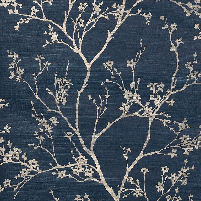 Schumacher Wallpaper Twiggy Sisal Indigo 5008293 Moon River 32.5" - My Fabric Connection - Schumacher Wallpaper Twiggy Sisal Indigo 5008293 Moon River 32.5" - My Fabric Connection -
