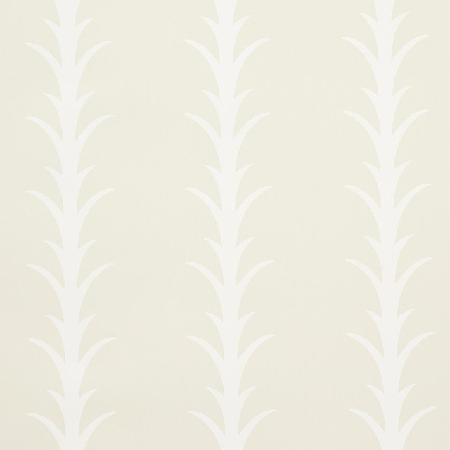 Schumacher Wallpaper Acanthus Stripe Ivory On Neutral 5014771 Moon River 10.75" - My Fabric Connection - Schumacher Wallpaper Acanthus Stripe Ivory On Neutral 5014771 Moon River 10.75" - My Fabric Connection -