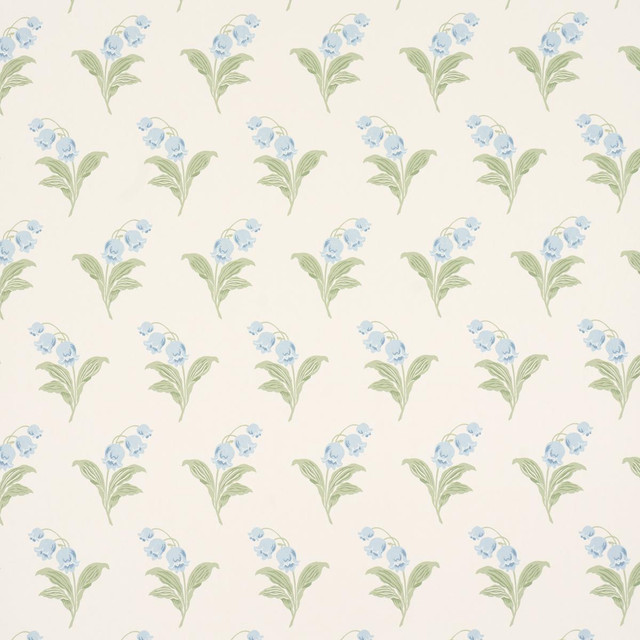 Schumacher Wallpaper Lily Of The Valley Bluebell 5016280 Craft Revival 9.0" - My Fabric Connection - Schumacher Wallpaper Lily Of The Valley Bluebell 5016280 Craft Revival 9.0" - My Fabric Connection -