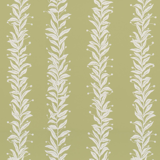 Schumacher Wallpaper Tendril Stripe Olive 5015492 Marian Mcevoy 27.0" - My Fabric Connection -