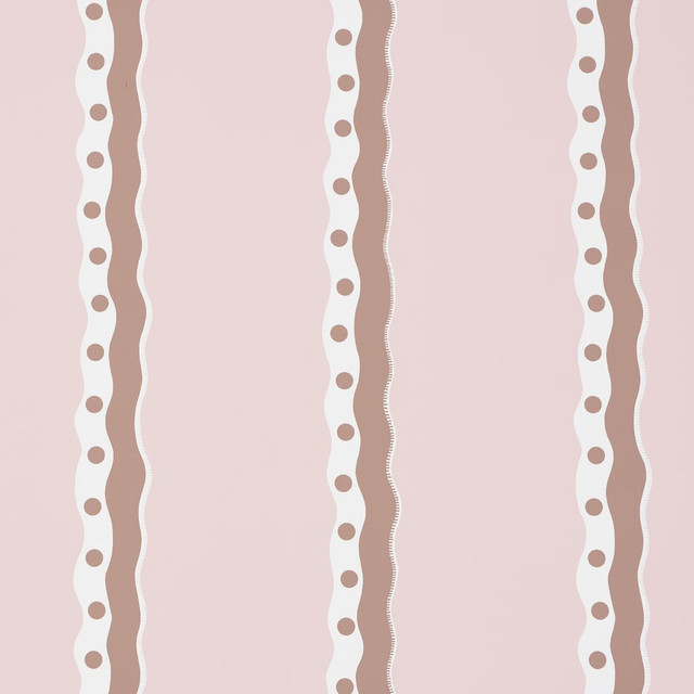 Schumacher Wallpaper Rousseau Stripe Cocoa & Blush 5015741 Domino Effect 13.5" - My Fabric Connection - Schumacher Wallpaper Rousseau Stripe Cocoa & Blush 5015741 Domino Effect 13.5" - My Fabric Connection -
