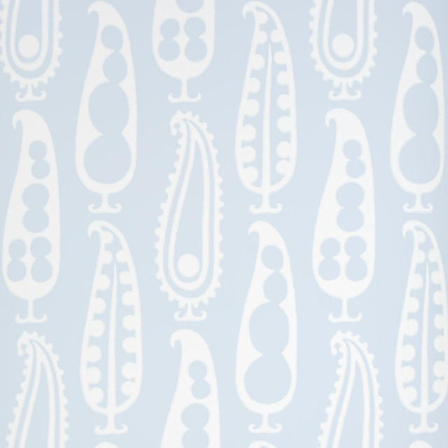 Schumacher Wallpaper Paisley Peas Sky 5015380 Drusus Tabor 9.0" - My Fabric Connection -