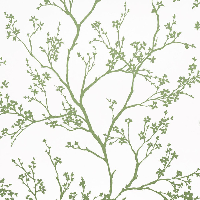 Schumacher Wallpaper Twiggy Green 5003345 Moon River 27.0" - My Fabric Connection - Schumacher Wallpaper Twiggy Green 5003345 Moon River 27.0" - My Fabric Connection -
