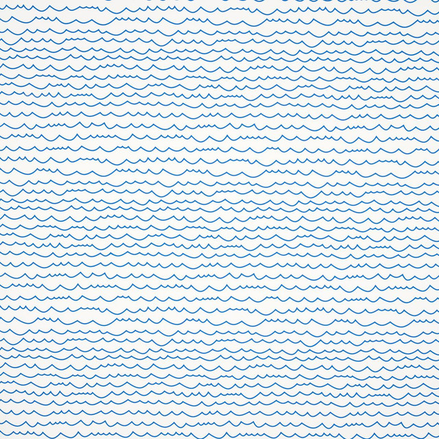 Schumacher Wallpaper Waves Blue 5007462 Moon River 27.0" - My Fabric Connection - Schumacher Wallpaper Waves Blue 5007462 Moon River 27.0" - My Fabric Connection -