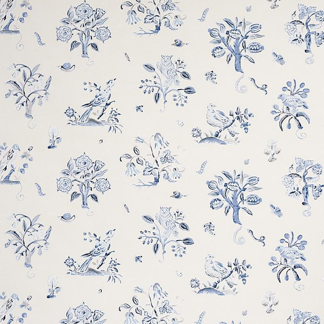 Schumacher Wallpaper Magical Menagerie Blues 5012212 Flight Of Fancy 54.0" - My Fabric Connection -