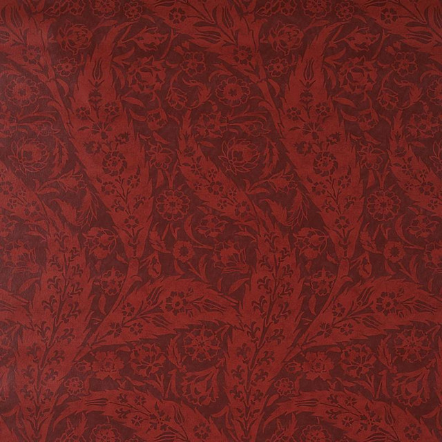 Schumacher Wallpaper Saz Paisley Burgundy 5012902 Cabana 18.0" - My Fabric Connection - Schumacher Wallpaper Saz Paisley Burgundy 5012902 Cabana 18.0" - My Fabric Connection -