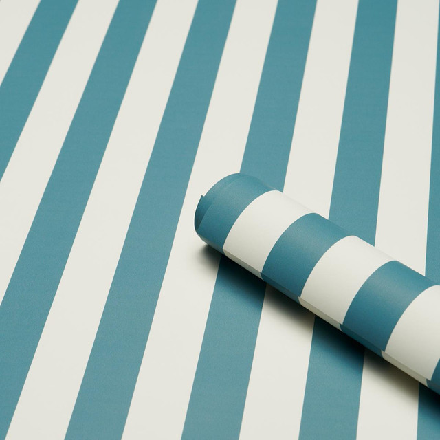 Schumacher Wallpaper Emma Stripe Azure 5017214 Perennial Favorites 2.5" - My Fabric Connection - Schumacher Wallpaper Emma Stripe Azure 5017214 Perennial Favorites 2.5" - My Fabric Connection -