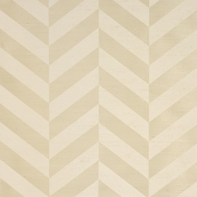 Schumacher Wallpaper Staggered Chevron Sisal Ivory 5016560 Textured & Woven Wallcoverings 16.5" - My Fabric Connection -