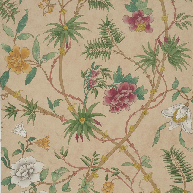 Schumacher Wallpaper Arasi Botanical Coral 5017170 Botanical Garden 27.0" - My Fabric Connection - Schumacher Wallpaper Arasi Botanical Coral 5017170 Botanical Garden 27.0" - My Fabric Connection -
