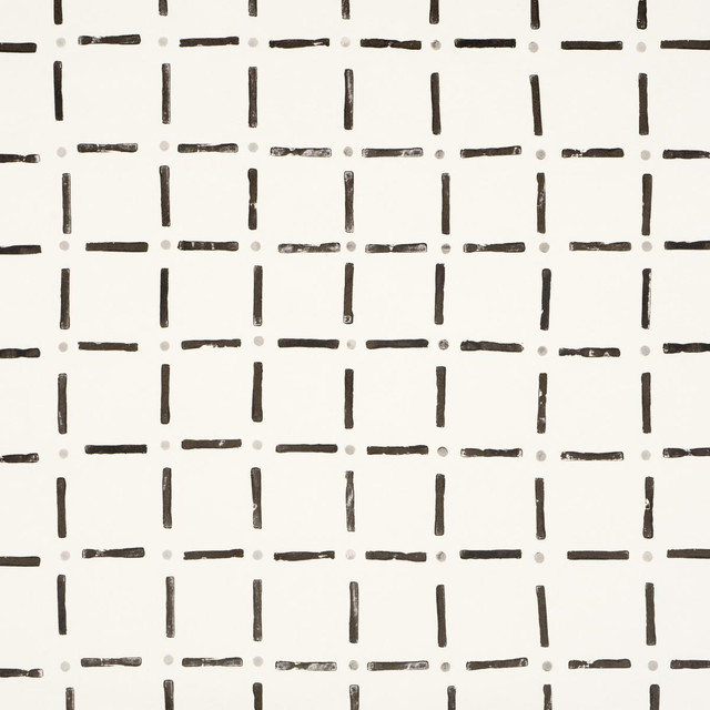 Schumacher Wallpaper Drifting Grid Black 5015610 Caroline Z Hurley 27.0" - My Fabric Connection - Schumacher Wallpaper Drifting Grid Black 5015610 Caroline Z Hurley 27.0" - My Fabric Connection -