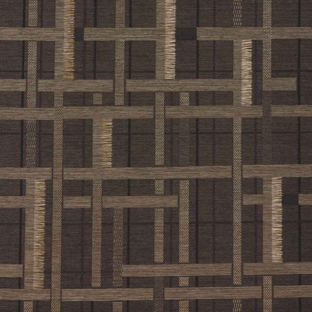 Schumacher Wallpaper Axel Plaid Wallcovering Saddle Brown 5015722 Patterson Flynn 55.12" - My Fabric Connection -
