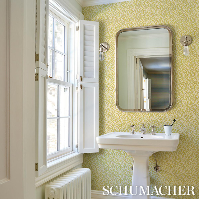 Schumacher Wallpaper Folly Mimosa 5008007 Veere Grenney 4.38" - My Fabric Connection - Schumacher Wallpaper Folly Mimosa 5008007 Veere Grenney 4.38" - My Fabric Connection -
