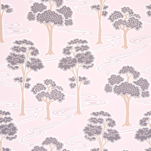 Schumacher Wallpaper Tree River Blush 5009101 Moon River 27.0" - My Fabric Connection - Schumacher Wallpaper Tree River Blush 5009101 Moon River 27.0" - My Fabric Connection -