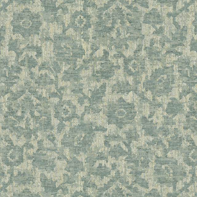 P/K Lifestyles Fabric Bijar Floral Seaglass - 88% polyester, 12% linen India 50000 Horizontal: 13.75 and Vertical: 13.63 55 - My Fabric Connection -