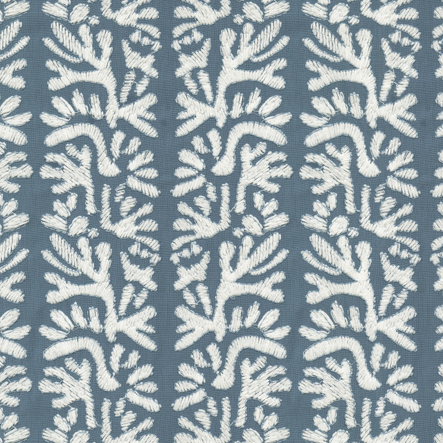 P/K Lifestyles Fabric Coral Emb Ocean - Base: 52% polyester, 48% cotton EMB: 100% cotton India 51000 Horizontal: 7.88 and Vertical: 6.25 53 - My Fabric Connection - P/K Lifestyles Fabric Coral Emb Ocean - Base: 52% polyester, 48% cotton EMB: 100% cotton India 51000 Horizontal: 7.88 and Vertical: 6.25 53 - My Fabric Connection -