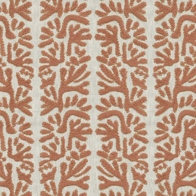 P/K Lifestyles Fabric Coral Emb Papaya - Base: 52% polyester, 48% cotton EMB: 100% cotton India 51000 Horizontal: 7.88 and Vertical: 6.25 53 - My Fabric Connection - P/K Lifestyles Fabric Coral Emb Papaya - Base: 52% polyester, 48% cotton EMB: 100% cotton India 51000 Horizontal: 7.88 and Vertical: 6.25 53 - My Fabric Connection -
