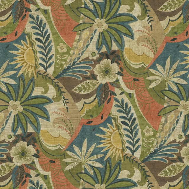 P/K Lifestyles Fabric Mod Moment Sunset - 75% cotton, 25% linen Pakistan 15000 Horizontal: 13.5 and Vertical: 27 54 - My Fabric Connection - P/K Lifestyles Fabric Mod Moment Sunset - 75% cotton, 25% linen Pakistan 15000 Horizontal: 13.5 and Vertical: 27 54 - My Fabric Connection -