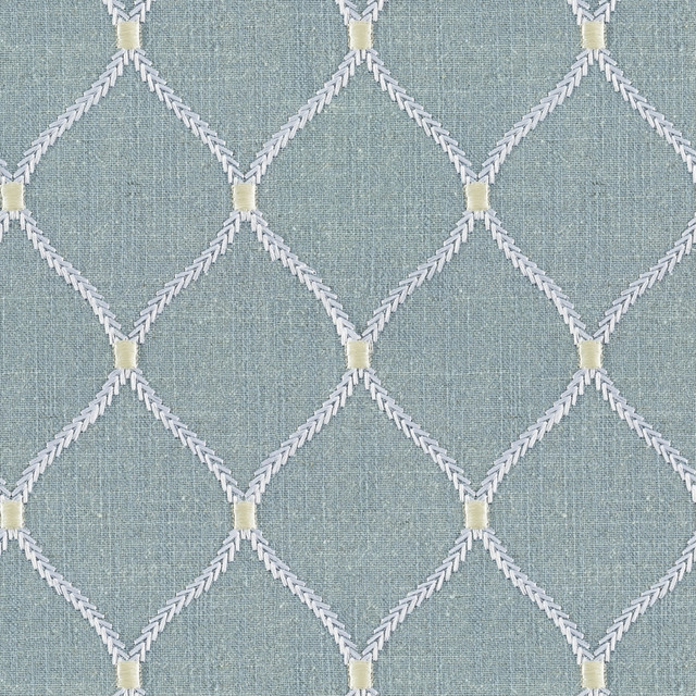 Magnolia Fabric Lowell Glacier - 20% Linen, 45% Viscose, 35% Polyester China Horizontal: 4.3 and Vertical: 5.1 50 - My Fabric Connection -