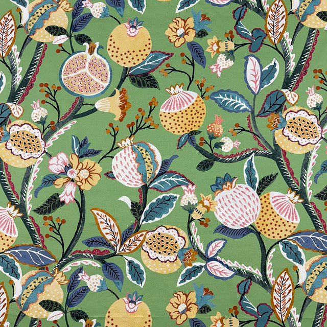 Magnolia Fabric Lyra Green - 100% Mercerized Cotton India 70 Horizontal: 27.5 and Vertical: 26.5 54 - My Fabric Connection -
