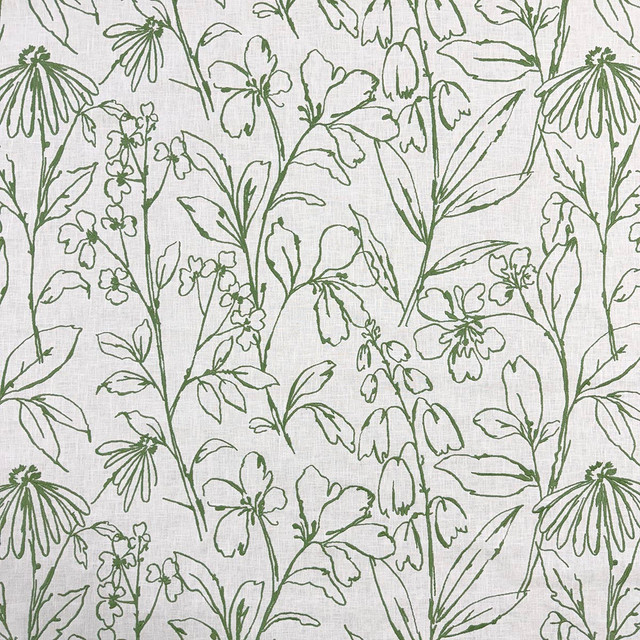 Magnolia Fabric Agnes Fern - 52% Poly, 48% Cotton, Emb: 100% Cotton India 3000 Horizontal: 25.5 and Vertical: 18.75 51 - My Fabric Connection -