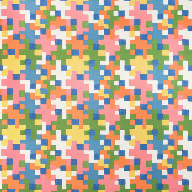 Thibaut Fabric Pixel Brights F945042 Fabric U.S.A </p><p>Repeat: H: 18.5  in  (46.99  cm), V: 20.5  (52.07  cm) 54  in  (137.16  cm) - My Fabric Connection -