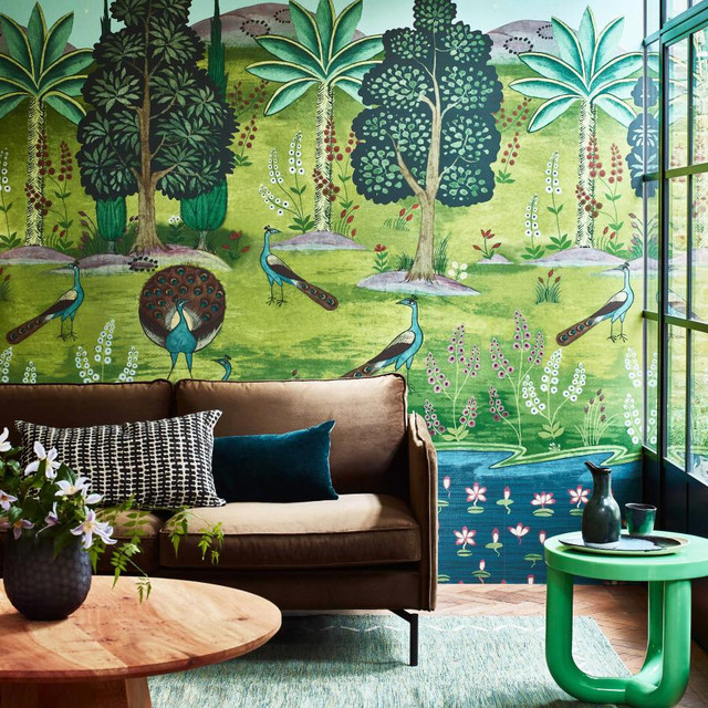 1838 Wallcoverings Wallpaper Garland Of Ragini (Wp) # 01 Day V&A Decorative Papers Ii STRAIGHT PASTE THE WALL UNITED KINGDOM V-118"H-81.9" 20.5"X13.7YD - My Fabric Connection -