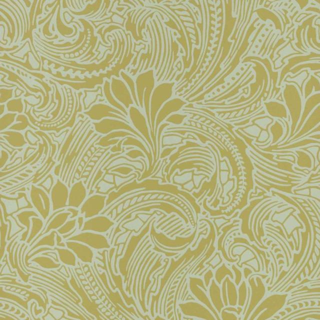 1838 Wallcoverings Wallpaper Eden (Wp) # 02 Mellow Yellow V&A Decorative Papers STRAIGHT PASTE THE WALL UNITED KINGDOM V-25" 20.5"X11YD - My Fabric Connection -