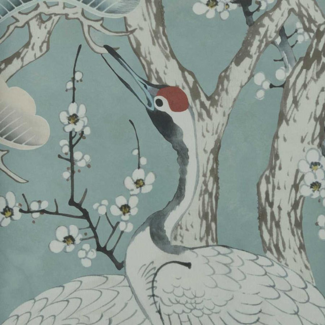 1838 Wallcoverings Wallpaper Kyoto Blossom (Wp) # 03 Mist V&A DECORATIVE PAPERS STRAIGHT PASTE THE WALL UNITED KINGDOM V-118"H-81.9" 20.5"X13.7YD - My Fabric Connection - 1838 Wallcoverings Wallpaper Kyoto Blossom (Wp) # 03 Mist V&A DECORATIVE PAPERS STRAIGHT PASTE THE WALL UNITED KINGDOM V-118"H-81.9" 20.5"X13.7YD - My Fabric Connection -