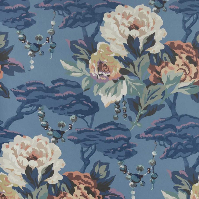 1838 Wallcoverings Wallpaper Paeonia (Wp) # 02 Indigo V&A DECORATIVE PAPERS STRAIGHT PASTE THE WALL UNITED KINGDOM V-26.3" 20.5"X11YD - My Fabric Connection - 1838 Wallcoverings Wallpaper Paeonia (Wp) # 02 Indigo V&A DECORATIVE PAPERS STRAIGHT PASTE THE WALL UNITED KINGDOM V-26.3" 20.5"X11YD - My Fabric Connection -