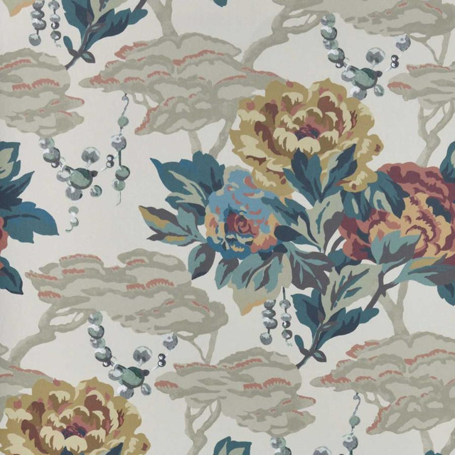 1838 Wallcoverings Wallpaper Paeonia (Wp) # 01 Warm Sand V&A DECORATIVE PAPERS STRAIGHT PASTE THE WALL UNITED KINGDOM V-26.3" 20.5"X11YD - My Fabric Connection - 1838 Wallcoverings Wallpaper Paeonia (Wp) # 01 Warm Sand V&A DECORATIVE PAPERS STRAIGHT PASTE THE WALL UNITED KINGDOM V-26.3" 20.5"X11YD - My Fabric Connection -