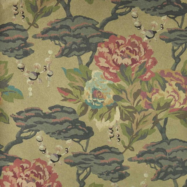 1838 Wallcoverings Wallpaper Paeonia (Wp) # 03 Lacquer V&A DECORATIVE PAPERS STRAIGHT PASTE THE WALL UNITED KINGDOM V-26.3" 20.5"X11YD - My Fabric Connection - 1838 Wallcoverings Wallpaper Paeonia (Wp) # 03 Lacquer V&A DECORATIVE PAPERS STRAIGHT PASTE THE WALL UNITED KINGDOM V-26.3" 20.5"X11YD - My Fabric Connection -