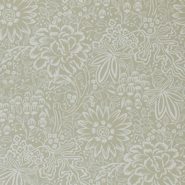 1838 Wallcoverings Wallpaper Peony Garden (Wp) # 01 Natural V&A Decorative Papers Iii STRAIGHT PASTE THE WALL UNITED KINGDOM V-25" 20.5"X11YD - My Fabric Connection -
