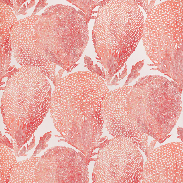 Thibaut Wallpaper Under The Sea Coral T15825  Wallpaper Non-Woven Vinyl Wallpaper  U.S.A </p><p>Repeat: H: , V: 20.75  (52.70 cm) 27 in  (68.58 cm) - My Fabric Connection -