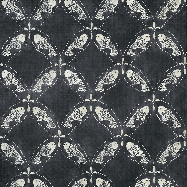 Thibaut Wallpaper Santorini Black T15833  Wallpaper Non-Woven Vinyl Wallpaper  U.S.A </p><p>Repeat: H: , V: 20.75  (52.70 cm) 27 in  (68.58 cm) - My Fabric Connection - Thibaut Wallpaper Santorini Black T15833  Wallpaper Non-Woven Vinyl Wallpaper  U.S.A </p><p>Repeat: H: , V: 20.75  (52.70 cm) 27 in  (68.58 cm) - My Fabric Connection -